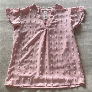 Light Pink Short Sleeve Top